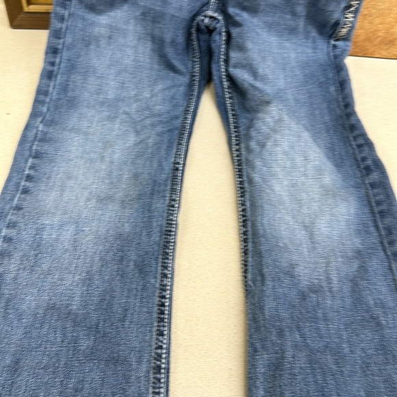 Boys Retro Wrangler Blue Jeans Bootcut Jeans Adjustable Waist - Picture 6 of 8